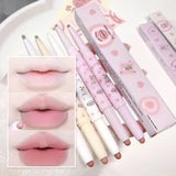 Flyshadow Lipliner Pencil Matte Velvet Lip Liner Pen Outline Lip Shape Lipstick Pen Waterproof Lasting Non-stick Cup Nude Lip Gloss Makeup