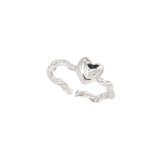 Flyshadow Minimalist Heart Rings for Women Fashion Creative Hollow Irregular Geometric Birthday Party Jewelry Gifts