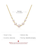 Flyshadow Women's Pearl Necklace Pearl Pendant Neck Chain Necklace Simple Gold Color Beads Charm Choker Jewelry on The Neck Collar Woman