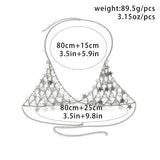 Flyshadow Silver Color Star Charm Bra Chest Chain Women Summer Bikini Halter Top Chain Sexy Body Jewelry Nightclub Party Gifts New