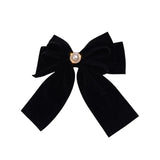 Flyshadow Fashion Big Solid Color Velvet Hair Bows Hairpins Women Elegant Barrette Girls Bowknot Ponytail Headwear Hair Accessories