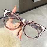 Flyshadow Vintage Cat Eye Glasses Frames For Women Optical Designer Luxury Anti Blue Light Computer Glasses Fashion Ladies Eyeglasses 2024