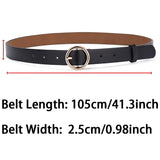 Flyshadow New Women's Belt Trend Gold Round Button Belt Personalized Decoration Paired with Long Pants Jeans Belt Soft and Cheap Belt