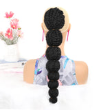 Flyshadow Synthetic Ponytail Hair Extension for Black Women Lantern Bubble Drawstring False Pigtail Afro Puff Kinky Horse Tail Hairpiece