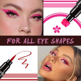 Flyshadow 4pcs Double Head Waterproof Liquid Eyeliner Moon Star Heart Shapes Tattoo Stamp Quick To Dry Eye Liner Pencil Makeup Tool