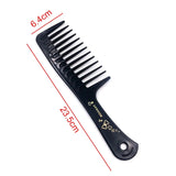 Flyshadow 2 Types New Portable Black Wide Tooth Comb Black ABS Plastic Heat-resistant Large Wide Tooth Comb For Hair Styling Tool