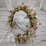 Flyshadow Gypsophila Flowers Crown Headbands Women Hair Accessories Wedding Headwear Crown Headband Hat Decoration Girls Floral Garlands