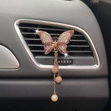 Flyshadow Butterfly Car Air Vent Clip Air Freshener Car Decor Air Outlet Bling Diamond Butterfly Car Accessories Interior For Woman