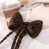 Flyshadow Bow Tie Braid Hair Clip Black Fashion Hairpin For Girls Korean Styling Tools Headwear Hair Clips Women Twist Braided Hairpin