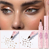 Flyshadow 1PC Natural Fake Freckles Pen Waterproof Face Brown Eyeliner Dot Spot Pen Makeup Waterproof Dot Spot Pen Pretend Makeup Tool