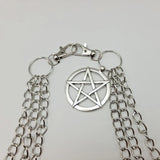 Flyshadow Punk Metal Chain Pentagram Keychains For Men Women Waist Key Chain Trouser Jeans Hip-hop Pants Belt Gothic Rock Emo Accessories