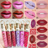 Flyshadow New!!Make Up Lips Matte Liquid Lipstick Waterproof Long Lasting Sexy Pigment Nude Glitter Style Lip Gloss Beauty Red Lip Tint