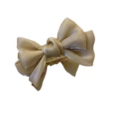 Flyshadow Elegant Hair Pin with Mesh Bow Grip for Female Bun Updo Headdress