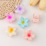 Flyshadow 1Pc Cute Mini Flower Hair Claw Sweet Gradient Acrylic Hairpins For Women Girls Bangs Barrettes Hair Accessories Headwear Gifts