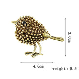 Flyshadow Retro Alloy Bird Brooch Electroplated Bird Sparrow Swallow Brooch Coat Suit Pin Clothing Accessories