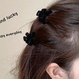 Flyshadow Cute Hair Accessories for Women, 2 Pieces Bow Small Jaw Clip Hair Clips, Perfect for Short Hair and Side Bangs