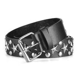 Flyshadow Women's Belt Fashion Pentagonal Star Belt Y2k Belt Camouflage Punk Hiphop Rock Men's Belt Paired With Jeans Belt Pu Leather Belt