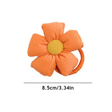 Flyshadow 1pc Handmade Colors Plaid Flower Elastic Hair Bands Cute Candy Color Sunflower Hair Rope Children Ponytail Holder Accessories