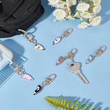 Flyshadow Enamel Cat Keychain Clips Alloy Trigger Snap Hooks Keyring Hanging Pendants Key Holder for Purse Backpack Ornament Accessories