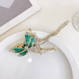 Flyshadow Temperament Dragonfly Clip Hair Claw Female New High-end Shark Clip Large Tassel Ponytail Claw Clip WOMAN HAIR CLIP ACCESSORI