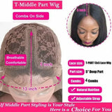 Flyshadow Sleek Straight Short Bob Lace Front  Wig 13*5*2 T Part Lace Front Wig Human Hair Wigs 180% Density Peruvian Human Hair Wigs