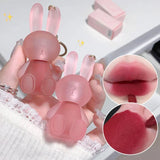 Flyshadow Matte Keychain Lip Gloss Waterproof Non-Stick Cup Long Lasting Moisturizing Cute Rabbit Nude Red Lip Glaze Tint Korean Cosmetics