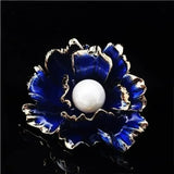 Flyshadow Women Fashion Creative Brooches Gold-plated Alloy Chinese Style Ethnic Rich and Noble Peony Brooch Elegance Party Accessories