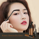 Flyshadow 4 Color Eyebrow Tattoo Gel Black Coffee Gray Red No Logo Tattoo Brow Gel Tint Peel Off Waterproof Eyebrow Tint  Makeup Cosmetics