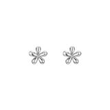 Flyshadow 2024 New Fashion Gold Sliver Color Small Flower Stud Earring for Women Girl Simple Tiny Screw Back Piercing Earrings Jewelry