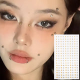 Flyshadow 180 PC Non Piercing Lip Nails Sticker Selfadhesive Waterproof Reusable Fake Lip Nail Eyebrow Nose Ring Body Belly Button Jewelry