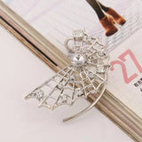 Flyshadow European and American Fashion Earrings Temperament Rhinestones Metal Spider Web Earrings Earrings