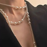 Flyshadow Boho Style Imitation Pearl Multi-layered women's necklace Luxury Fashion Wedding Party Choker For Women Fashion Jewelry  New