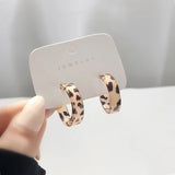 Flyshadow Fashion Leopard Print Acetate Plate Earrings Simple Acrylic Earrings For Women Fashion Jewelry Party Accessories Dropshipping