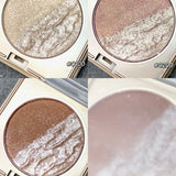 Flyshadow Two Colors Diamond Highlighter Powder Gold Glitter Palette Face Contour Shimmer Water Sense Body Ginger Blush Highlight Cosmetic