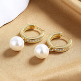 Flyshadow 2024 Pearl Earrings Genuine Natural Freshwater Pearl Earrings Pearl Jewelry For Wamen Wedding Gift