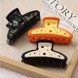 Flyshadow Double Block Color Women's Hair Clip Hollow Style Designer Fashion Casual Party Shark Clip Gripper Clip For Women Headwear