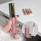 Flyshadow Moisturizing, Plump and Sparkling Lip Gloss, Water-glossy Mirror Lip Glaze, Moisturizing and Moisturizing Lip Oil for Pouty Lips