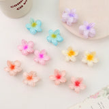 Flyshadow 1Pc Cute Mini Flower Hair Claw Sweet Gradient Acrylic Hairpins For Women Girls Bangs Barrettes Hair Accessories Headwear Gifts