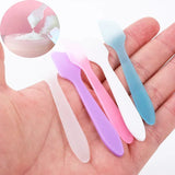 Flyshadow 10 Pcs/Set Facial Mask Sticks Cosmetic Spatulas Plastic Face Mask Small Spoon Reuse DIY Face Skin Care Mask Mix  Make Up Tools