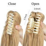 Flyshadow Synthetic Claw Clip In Ponytail Hair Extensions 14 Inch Wavy Hairpiece Fake Blonde Black Hair False Pigtail With Elastic Band