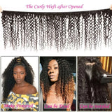 Flyshadow Indian Kinky Curly Bundles Human Hair Weaving Natural Color 1//3/4 Bundles Deal  Jerry Curly Human Hair Extensions