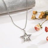 Flyshadow New Fashion Creative Simple Hip Hop Boy Temperament Trendy Brand Casual Personality Punk Five Pointed Star Necklace