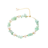 Flyshadow Natural Stone Beads Bracelet Ins Korean Style with Cute Personality Design Casual Pearl Jewelry for Women Men Accessories