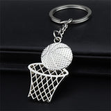 Flyshadow Creative Basketball Net Keychain Sport Basketball Fans Keyrings Bag Purse Pendant For Men Women School Carnival Reward