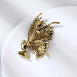 Flyshadow 1PC Vintage Alloy Angel Butterfly Wings Fairy Brooches For Women Brooch Enamel Anti-glare Pins Angel Designer Jewelry Gift