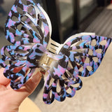 Flyshadow New Extra Large Butterfly Hair Claw Clips Double Hollow Geometric Claw Clip Barrettes for Girls Hair Accessories for Women