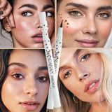 Flyshadow 1PC Natural Fake Freckles Pen Waterproof Face Brown Eyeliner Dot Spot Pen Makeup Waterproof Dot Spot Pen Pretend Makeup Tool