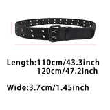 Flyshadow New Men's Double Row Needle Buckle Woven Belt Women's Belt Leisure Sports Outdoor Work Belt with Cargo Pants Jeans Belt