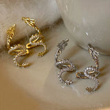 Flyshadow New Unique Dragon Ear Cuff Adornment Stylish And Fashionable Clip On Earrings For Non Pierced Ears Dainty Ear Jewelry Charm