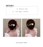 Flyshadow New Elegant Bellflower Frog Buckle Hairpin Metal Ponytail Hair Clips Sweet Hair Claw Fashion Headwear ACCESSORI FOR GIRL